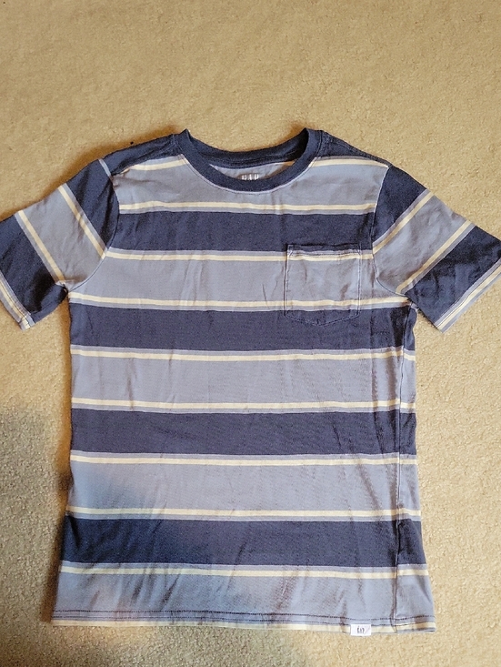 GAP Other - GAP Blue & Navy Striped Short Sleeve Pocket Tee